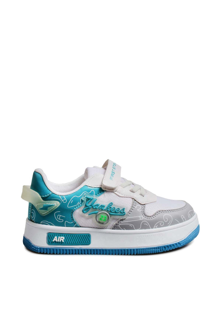 FST Unisex Kids Sneaker Shoes 461XCA3002 Ice White Turquoise - Evesham