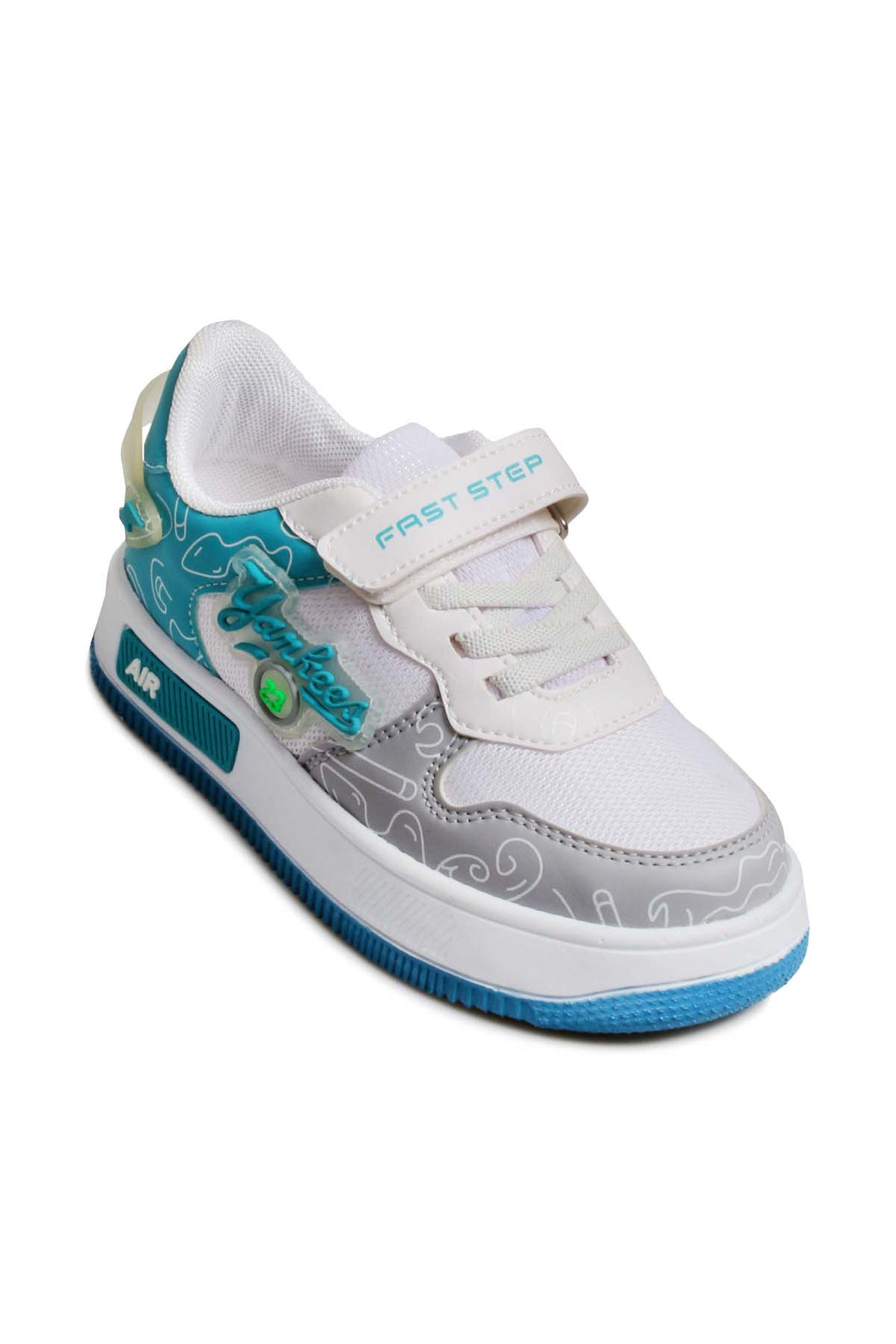 FST Unisex Kids Sneaker Shoes 461XCA3002 Ice White Turquoise - Evesham