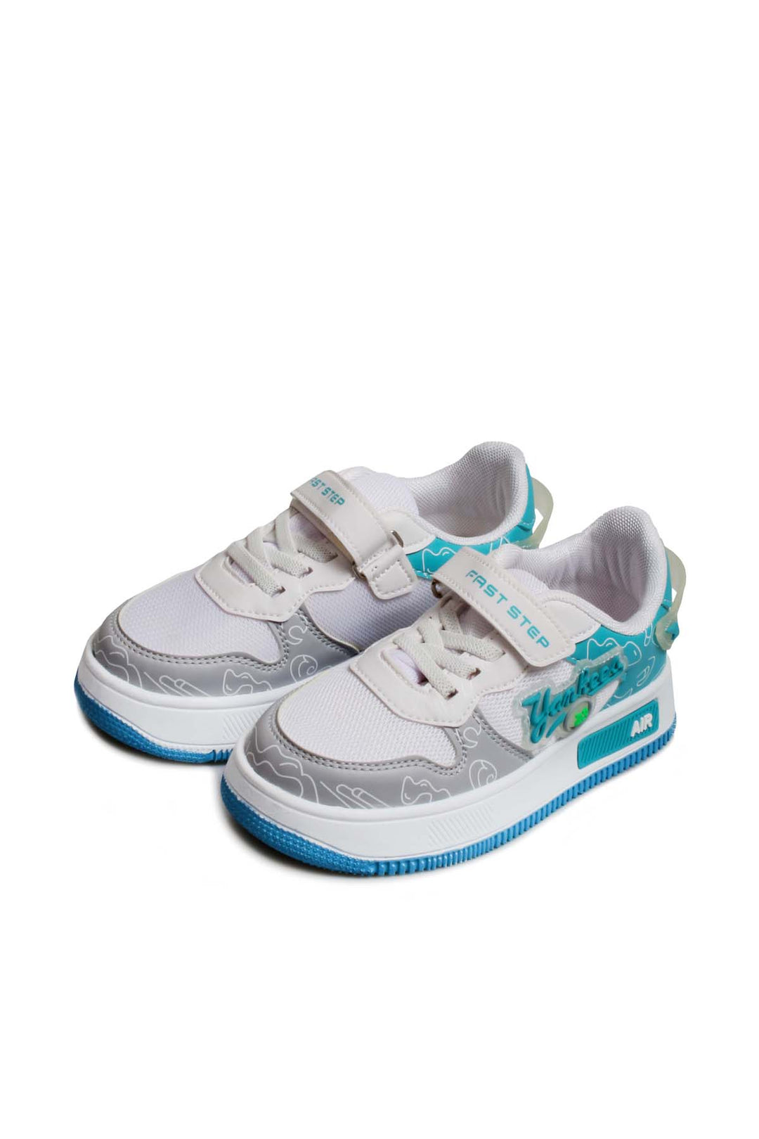 FST Unisex Kids Sneaker Shoes 461XCA3002 Ice White Turquoise - Evesham