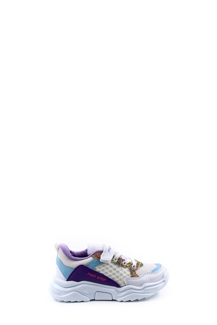 FST Unisex Kids Sneaker Shoes 868FA051C White Turquoise Lilac - Sainte-Geneviève-des-Bois