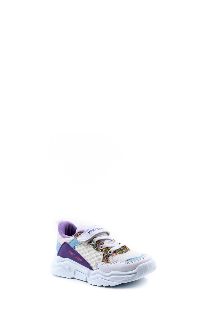 FST Unisex Kids Sneaker Shoes 868FA051C White Turquoise Lilac - Sainte-Geneviève-des-Bois