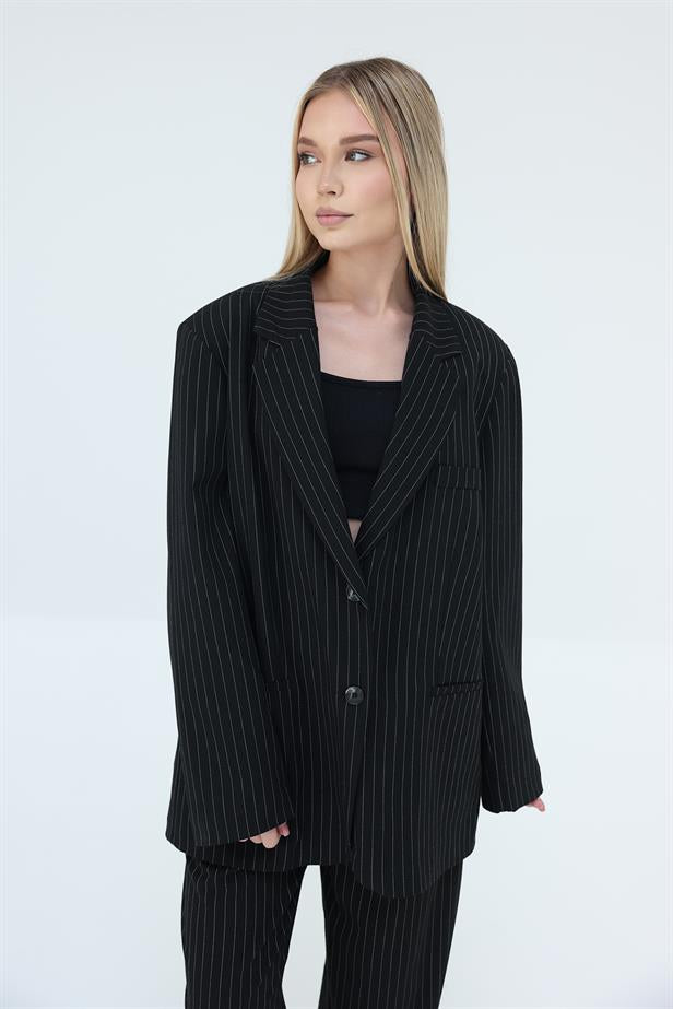 RYN Striped Jacket - Black - Prescott Valley