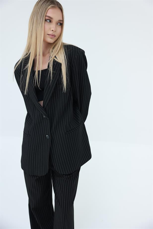 RYN Striped Jacket - Black - Prescott Valley