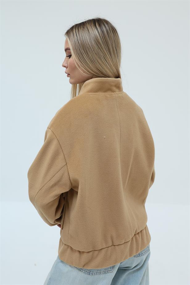 RYN Zippered Furry Coat - Camel - Zempoala