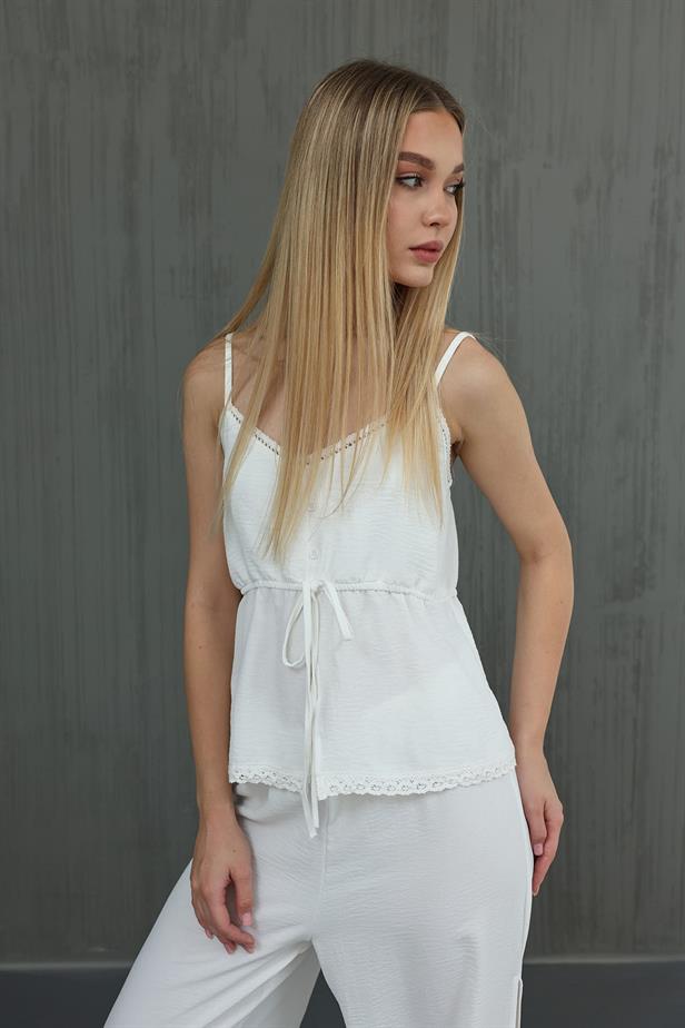 RYN Bow Blouse Set - White - Innsbruck