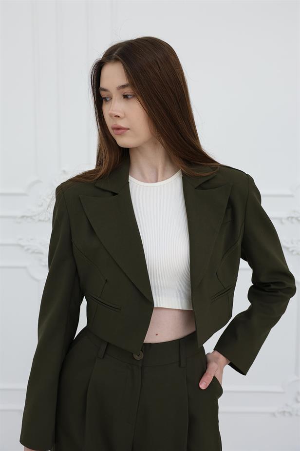 RYN Short Jacket Suit - Khaki - Bundaberg