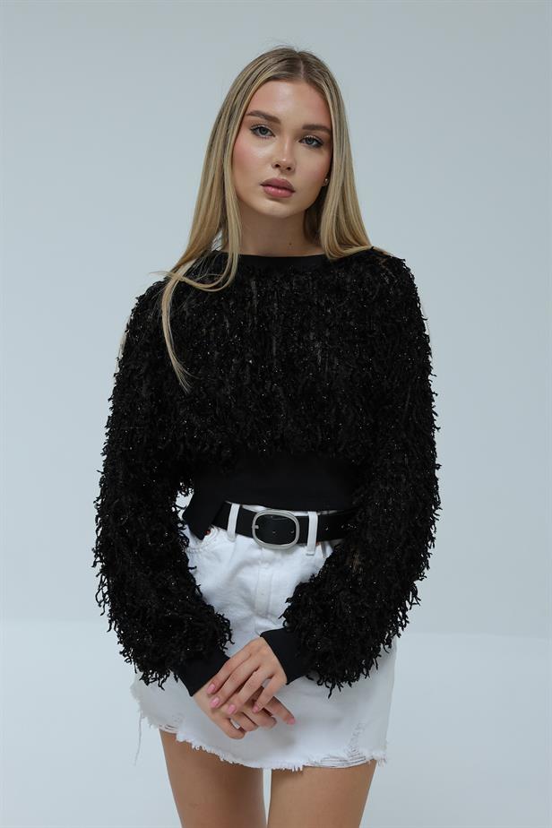 RYN Tasseled Sweater - Black - Pueblo West