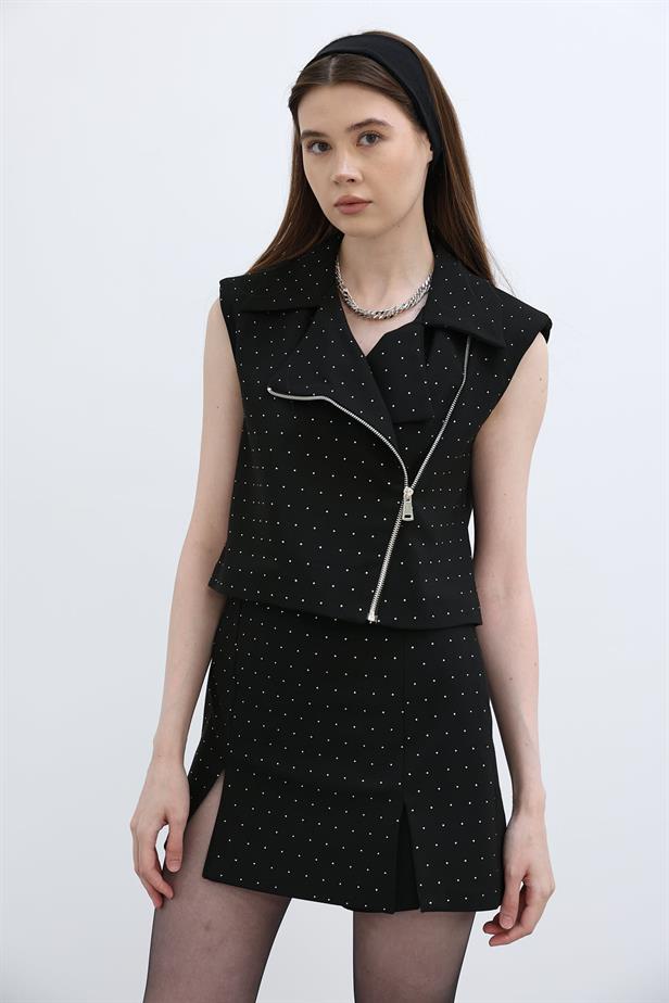 RYN Studded Vest Set - Black - Beeston