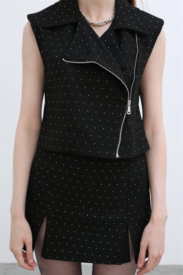 RYN Studded Vest Set - Black - Beeston