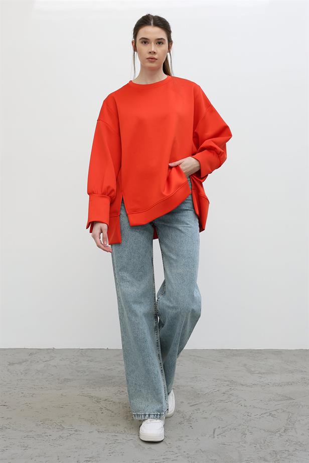 RYN Slit Sweatshirt - Red - Mankato