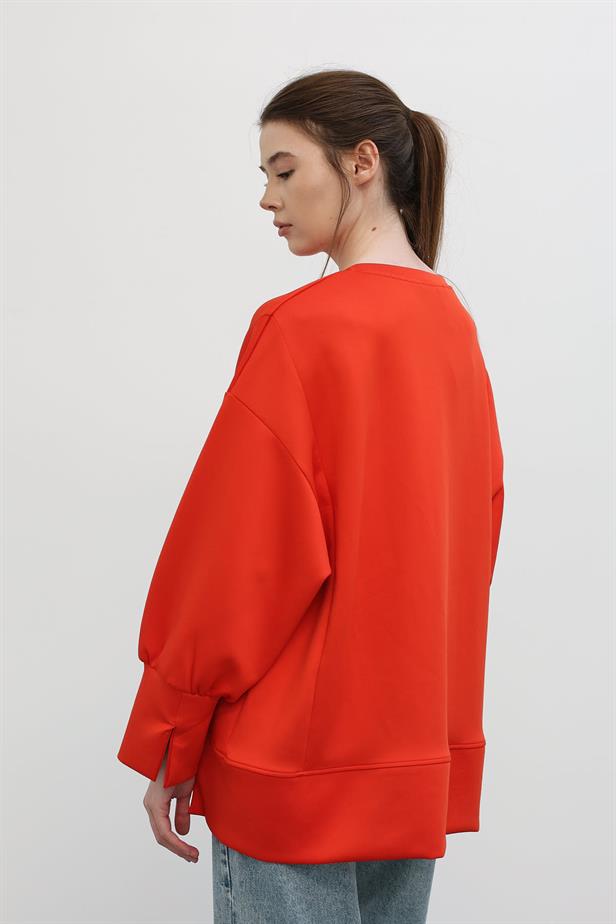 RYN Slit Sweatshirt - Red - Mankato