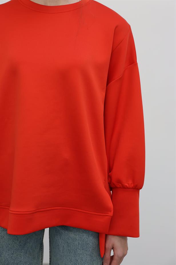 RYN Slit Sweatshirt - Red - Mankato