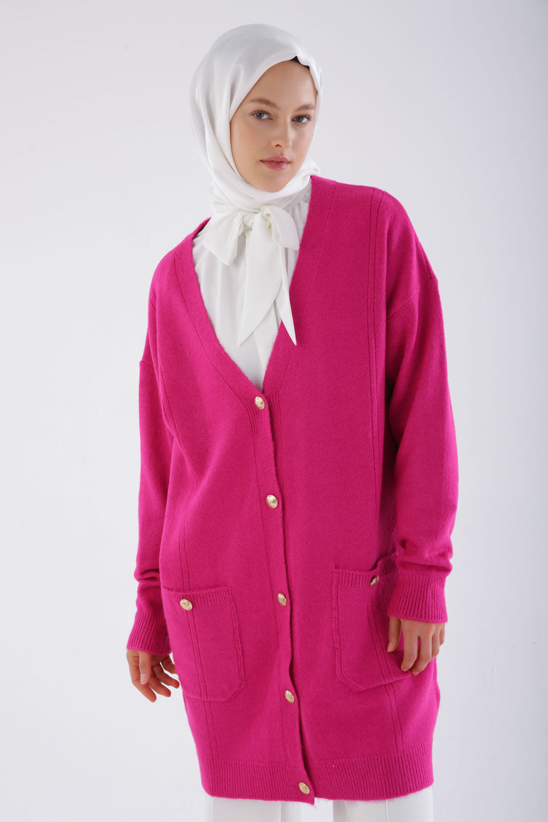 Tld Women Allday Fuchsia Coarder Kink Cardigan - évreux