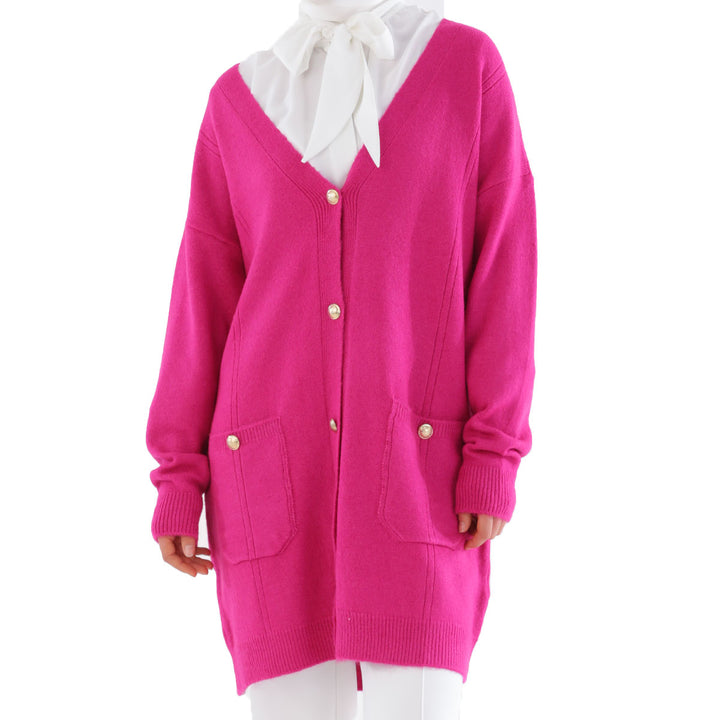 Tld Women Allday Fuchsia Coarder Kink Cardigan - évreux