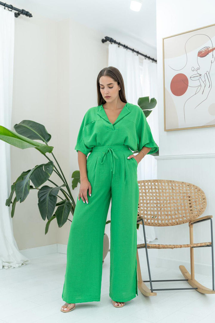 ELS V Neck Suit - Green - Cleveland