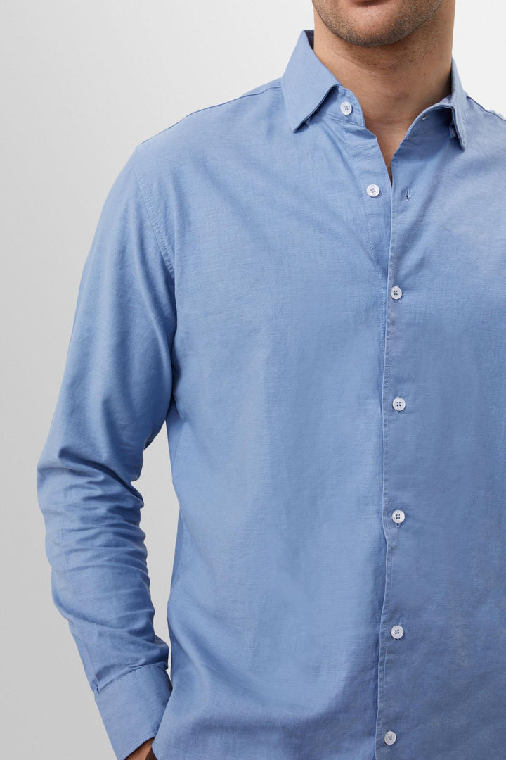 ANT Collar Button Detailed 100% Linen Men's Shirt - Lincoln