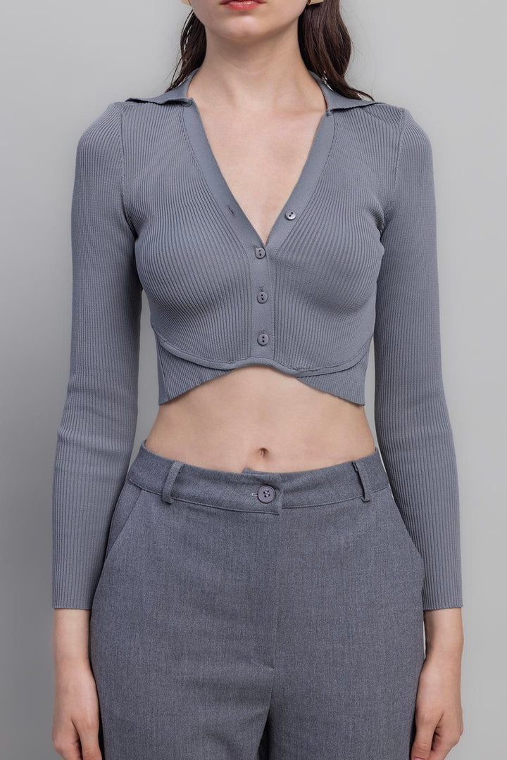 BSL Women Collared Crop Top - Yajalón