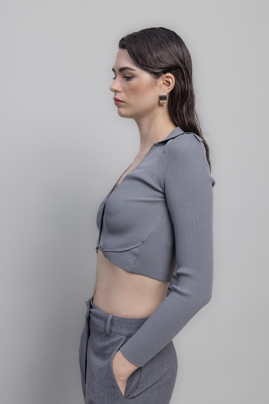 BSL Women Collared Crop Top - Yajalón