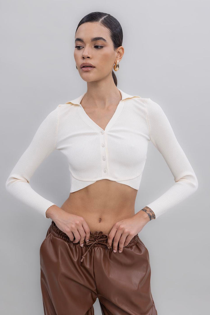 BSL Women Collared Crop Top - Kaufbeuren