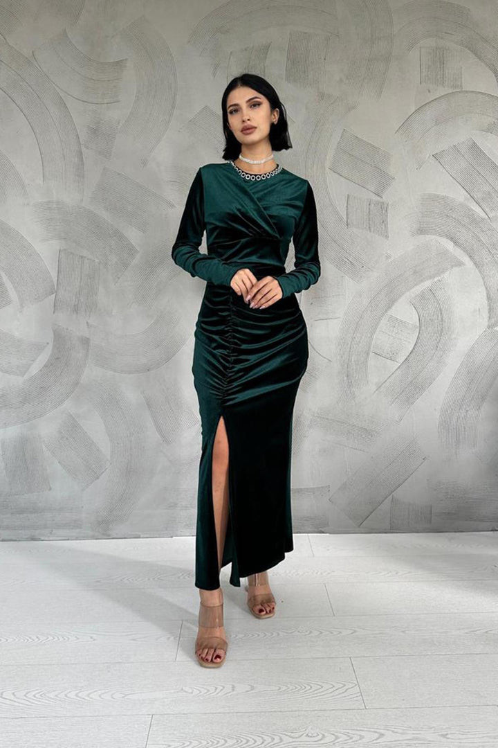 Robe à collier de pierre Els - Emerald - Moerdijk