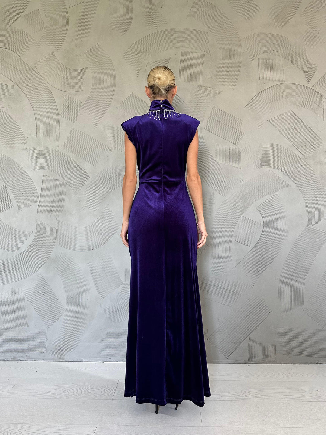 Robe ruée ornée d'Els en pierre - Purple - Zacatepec