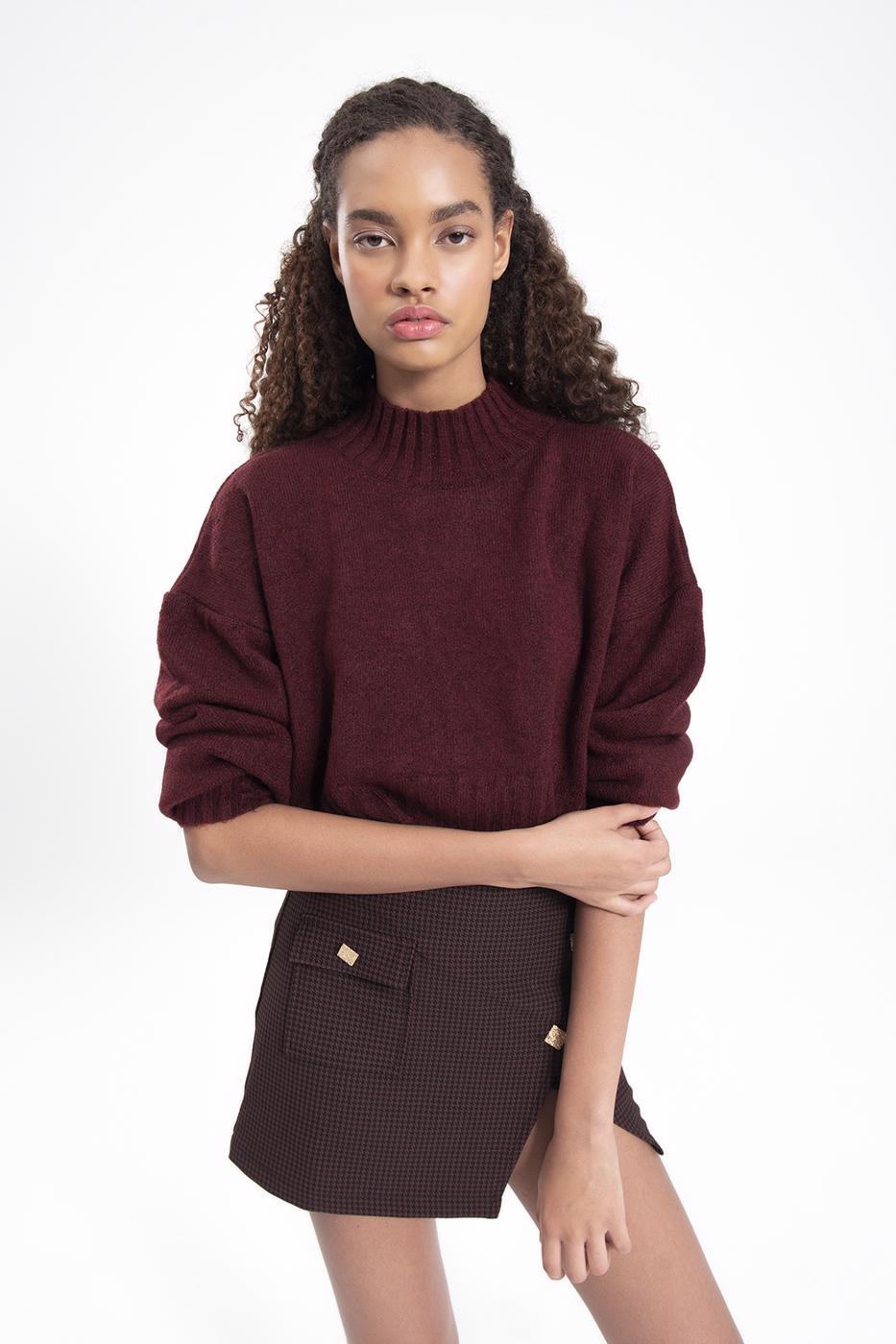 BSL Women Half roll-neck knitted sweater - Querétaro