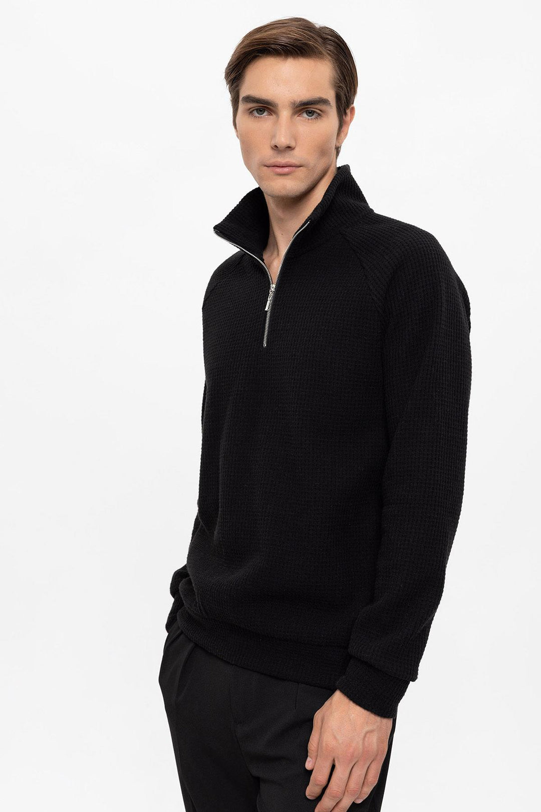 ANT Half Zipper High Collar Men's Sweater - Rowley Regis