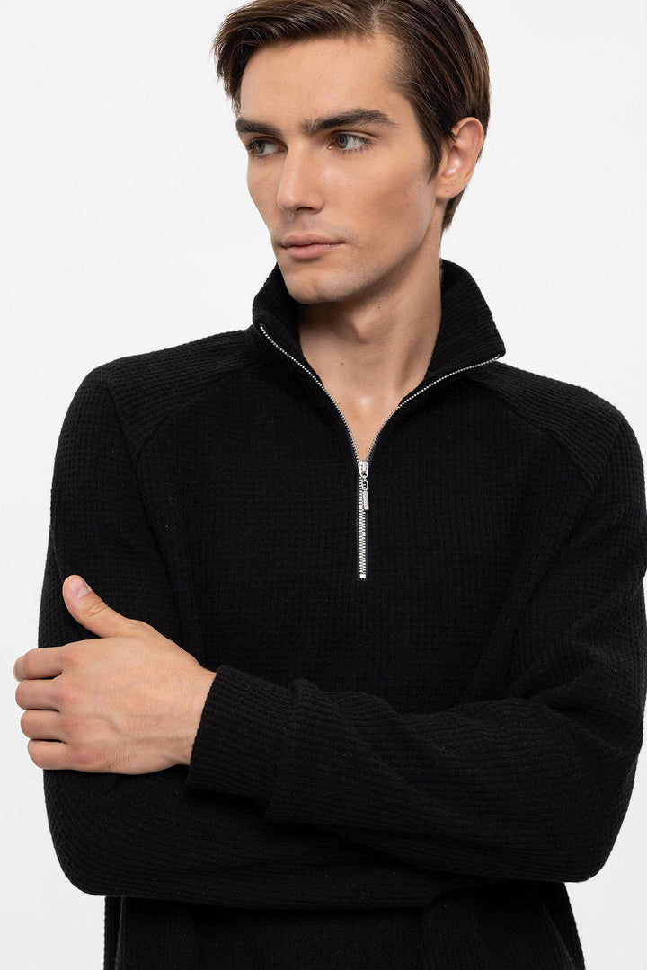 ANT Half Zipper High Collar Men's Sweater - Rowley Regis