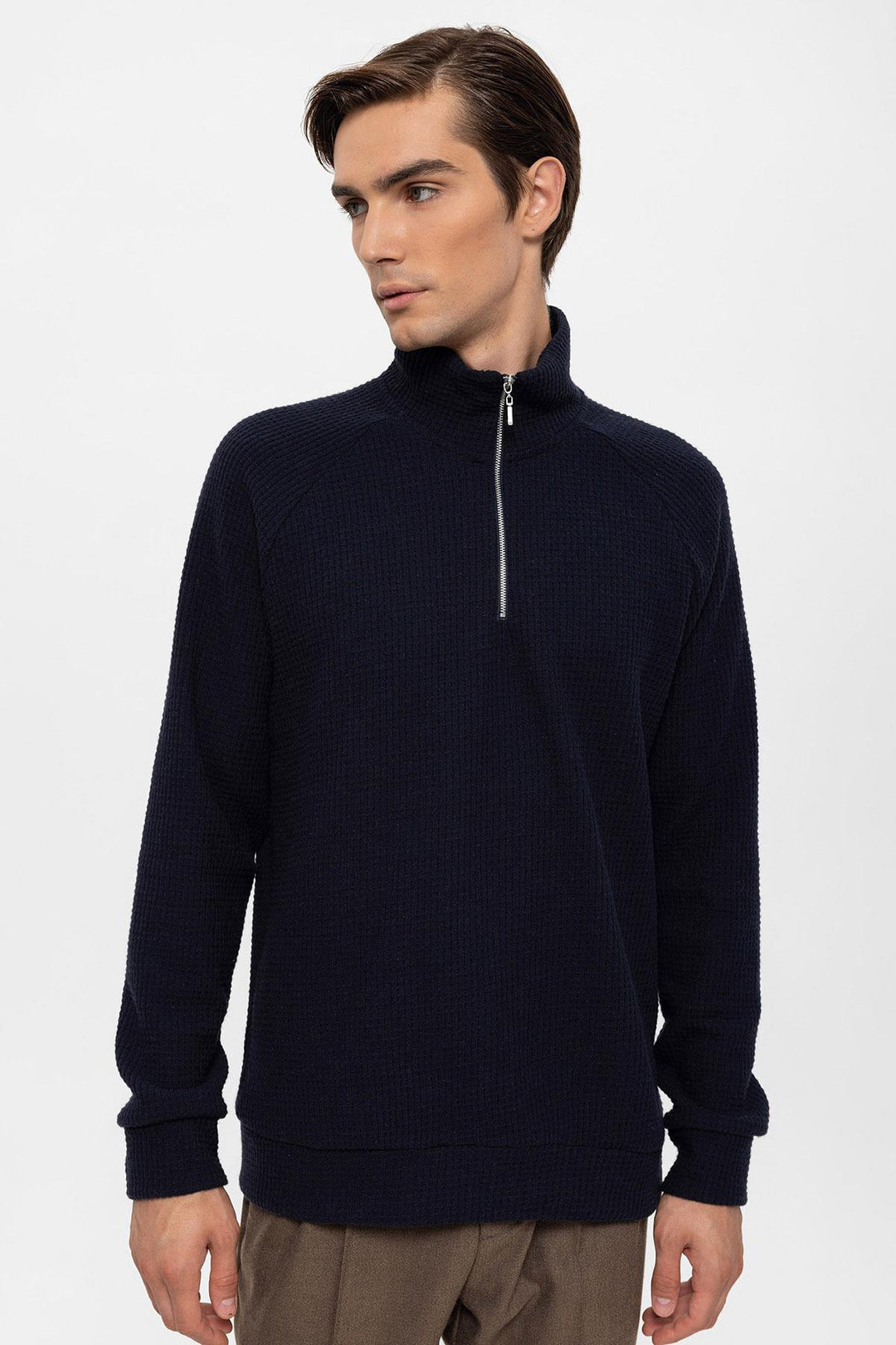 ANT Half Zipper High Collar Men's Sweater - Vitsyebsk