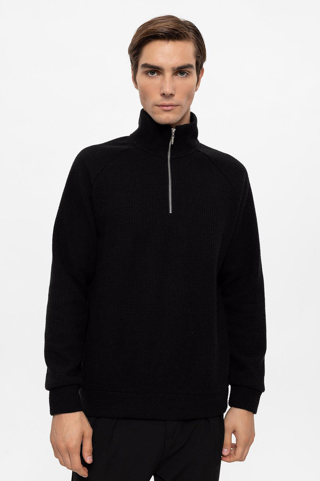 ANT Half Zipper High Collar Men's Sweater - Rowley Regis