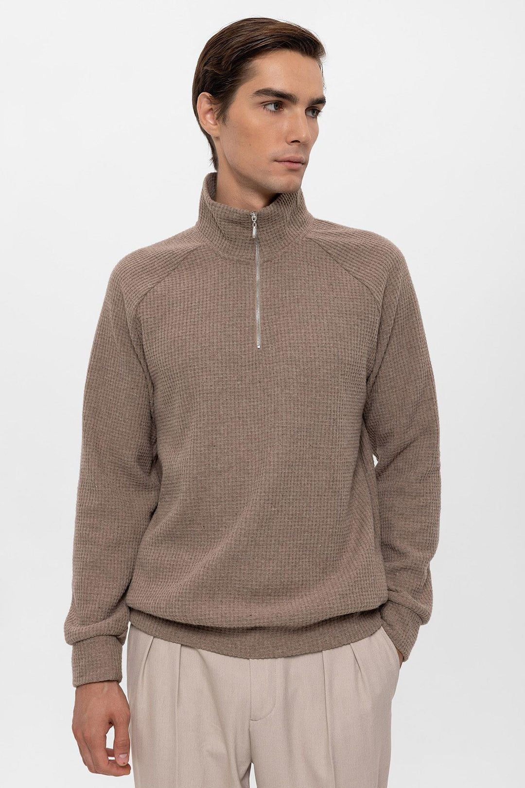 ANT Half Zipper High Collar Men's Sweater - Murfreesboro