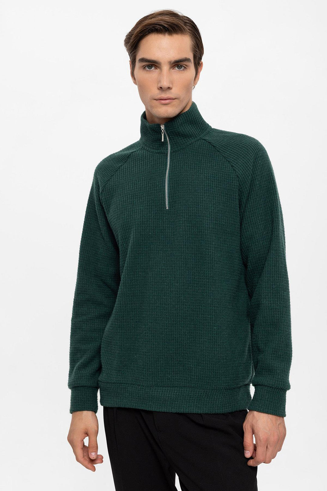 ANT Half Zipper High Collar Men's Sweater - Daly City