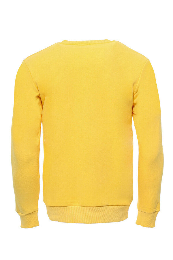 WSS Yellow Plain Circle Neck Sweatshirt  - Singen