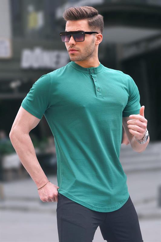 MDX Green Polo Neck Basic Men's T-shirt 6132 - Sun City