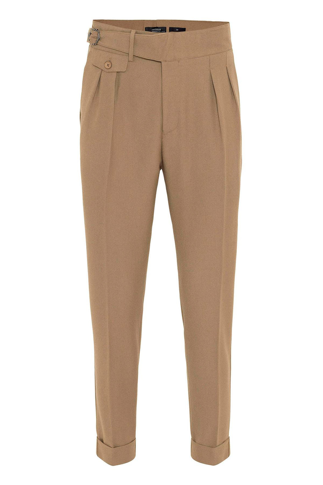 ANT High Waist (Boyfriend) Pleated Fabric Trousers With Buckle Belt - Berkeley