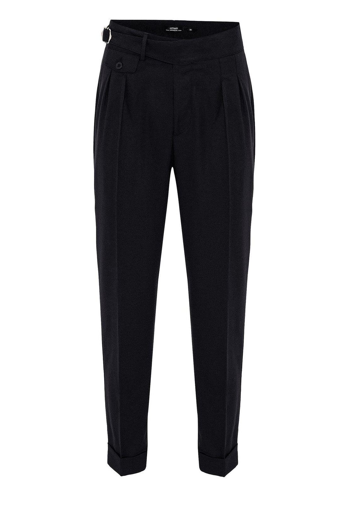 ANT High Waist (Boyfriend) Pleated Fabric Trousers With Buckle Belt - Würzburg