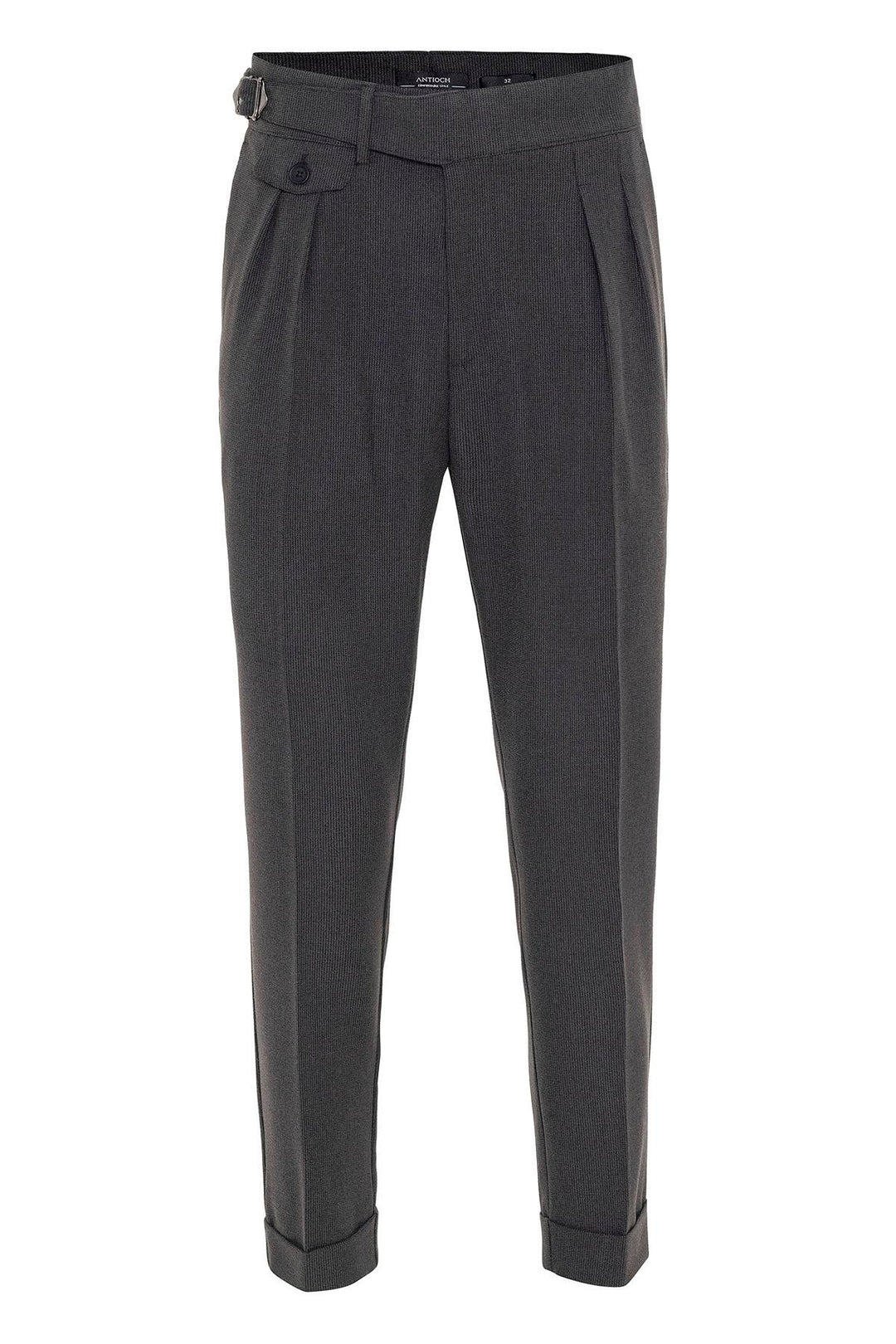 ANT High Waist (Boyfriend) Pleated Fabric Trousers With Buckle Belt - Apeldoorn