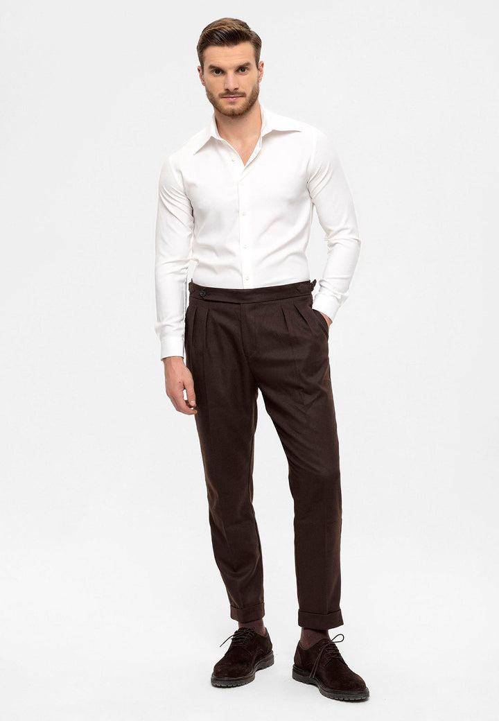 ANT High Waist Double Pleated Men's Trousers - Portugalete