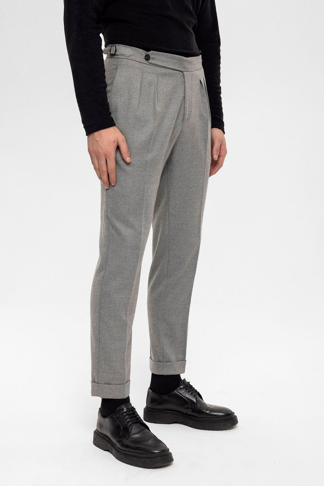 ANT High Waist Double Pleated Men's Trousers - Ontario