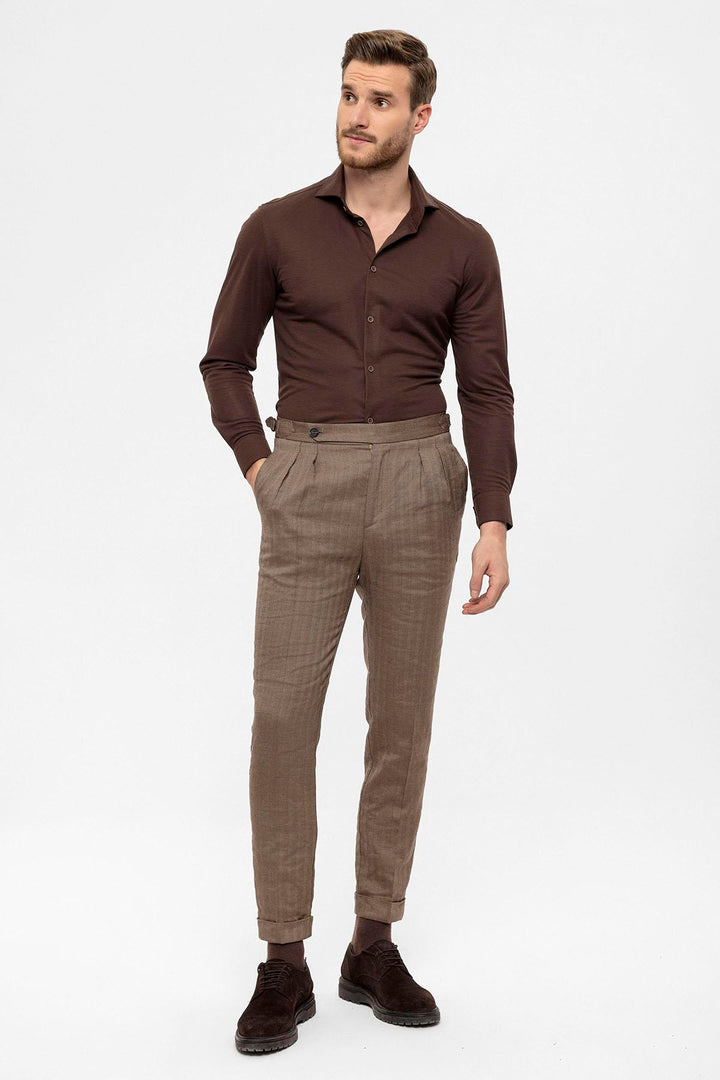 ANT High Waist Double Pleated Men's Trousers - Ciudad de Ceuta