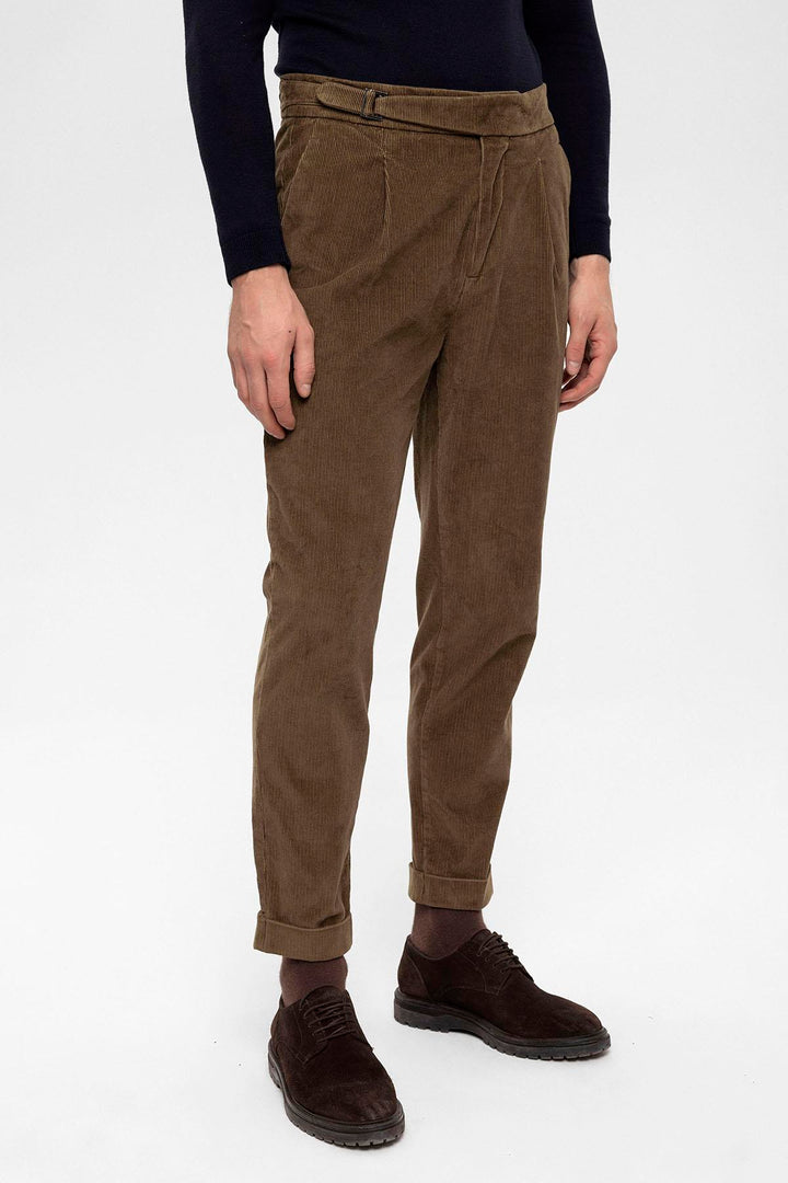 ANT High Waist Double Leg Velvet Men's Trousers - Sesimbra