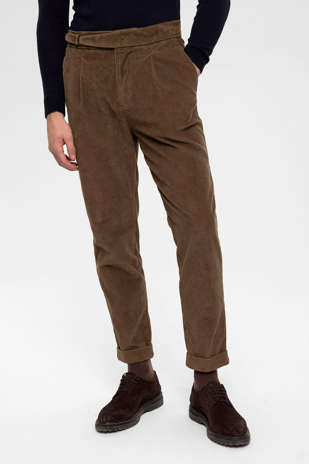 ANT High Waist Double Leg Velvet Men's Trousers - Sesimbra