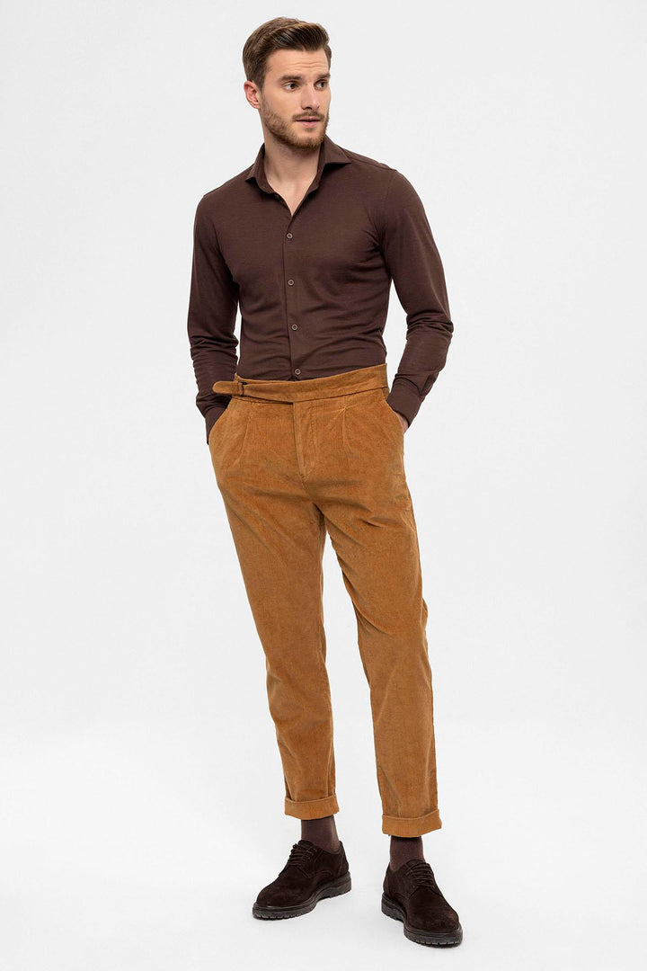 ANT High Waist Double Leg Velvet Men's Trousers - Paramount