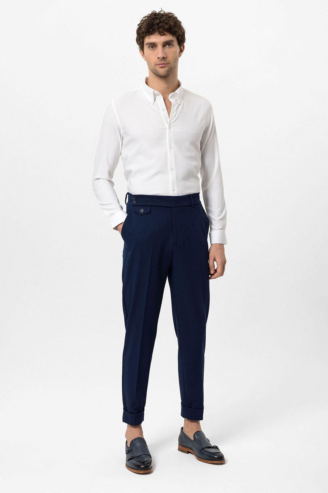 ANT High Waist Button Closure Men's Trousers - Nottingham