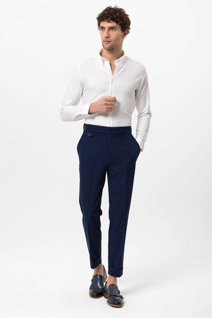 ANT High Waist Button Closure Men's Trousers - Nottingham