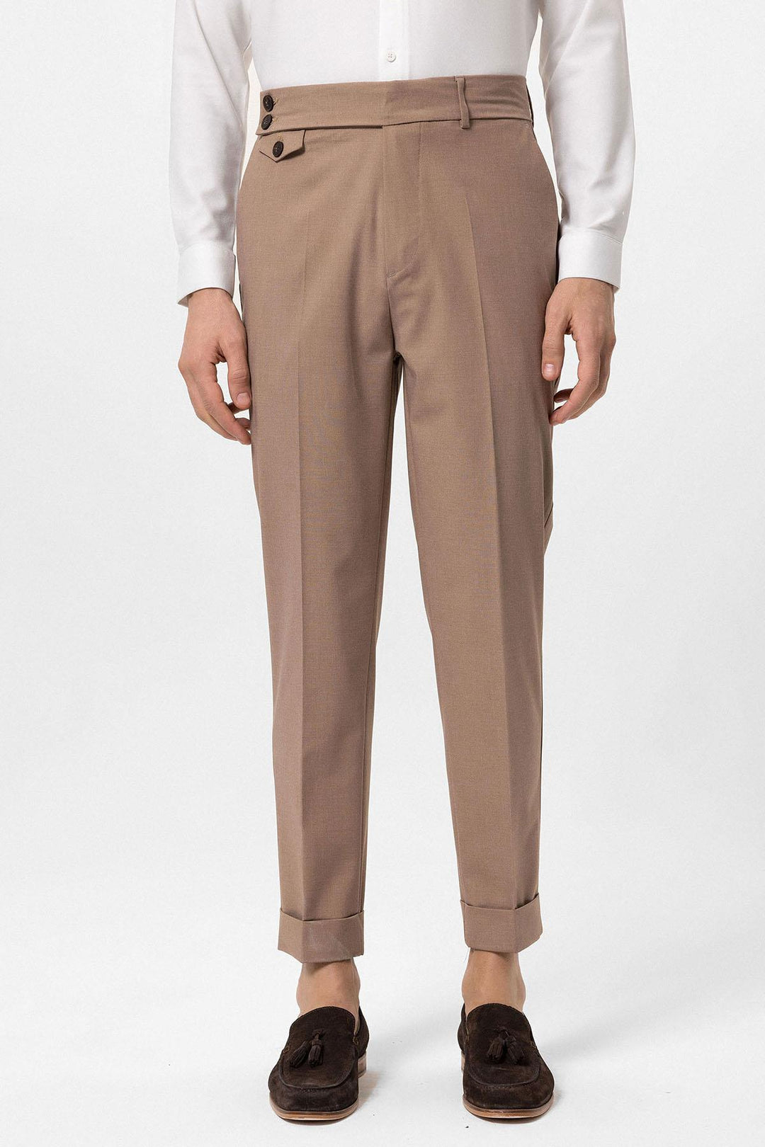 ANT High Waist Button Closure Men's Trousers - Dinslaken