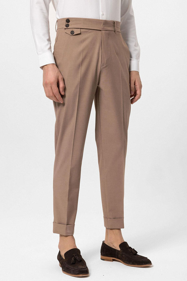 ANT High Waist Button Closure Men's Trousers - Dinslaken