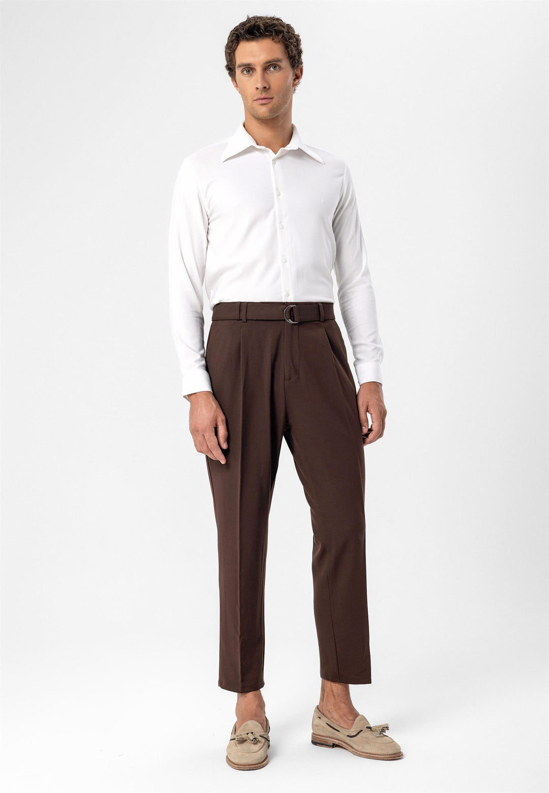 ANT High Waist Girdle Closure Men's Trousers - Rovereto