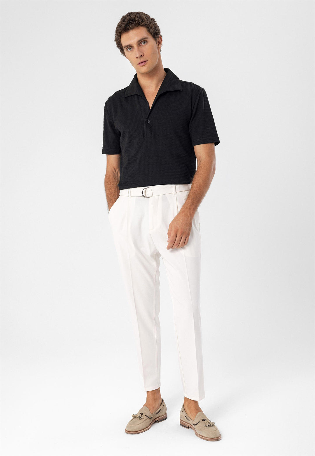 ANT High Waist Girdle Closure Men's Trousers - Davis