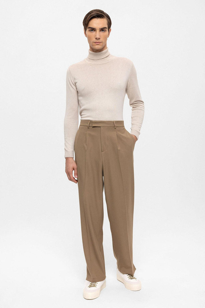 ANT High Waist Zippered Men's Trousers - Bobigny